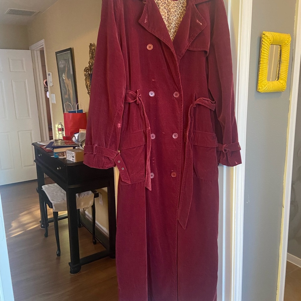 Spiegel Burgundy Trench Coat